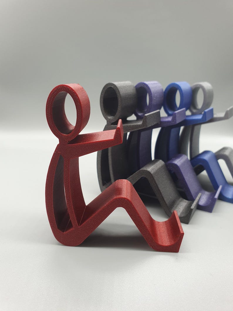 3D Printed Stickman Phone & Tablet Stand: Desk Accessory image 1