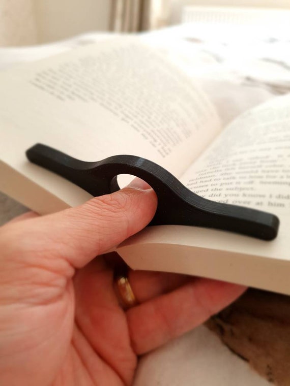 Wooden Thumb Page Holder | Reading Ring | Solid Walnut