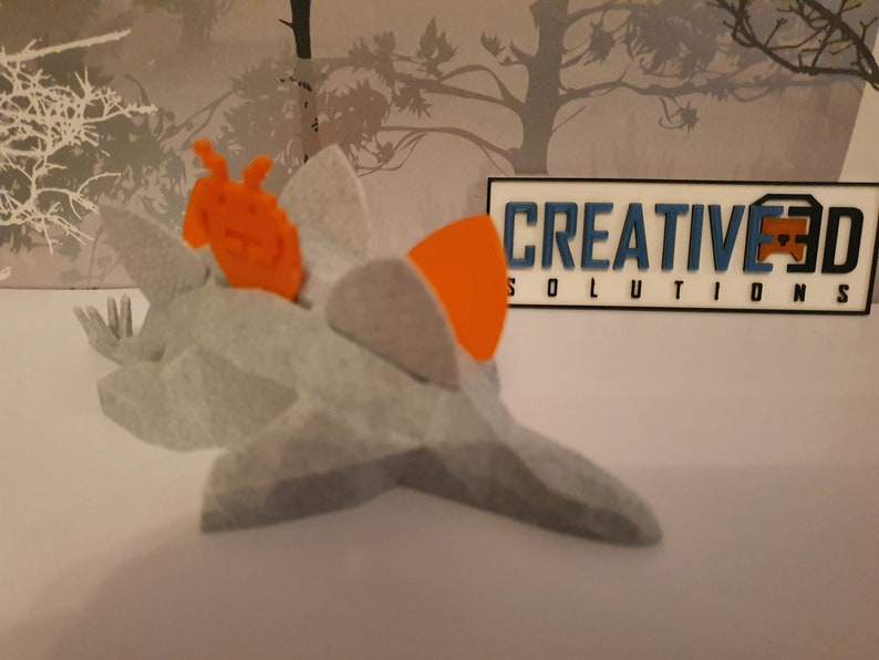3D Printed Stegosaurus Guitar Pick Holder: Musician Gift image 2
