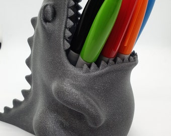 3D Printed Dinosaur Pen Holder: Desk Organizer, School Accessory