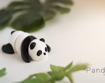 Articulated Baby Panda Fidget Keyring: 3D Printed PandaTwirl™