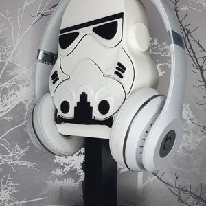 Trooper Headphone Stand: Fan Art Headset Display image 4