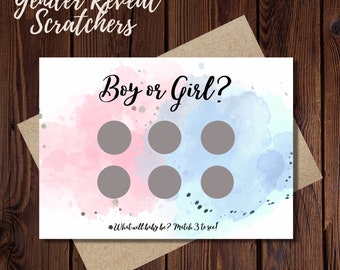 Blue & Pink, Boy or Girl? | Gender Reveal Announcement | Custom Scratch Off Tickets | Lottery Games