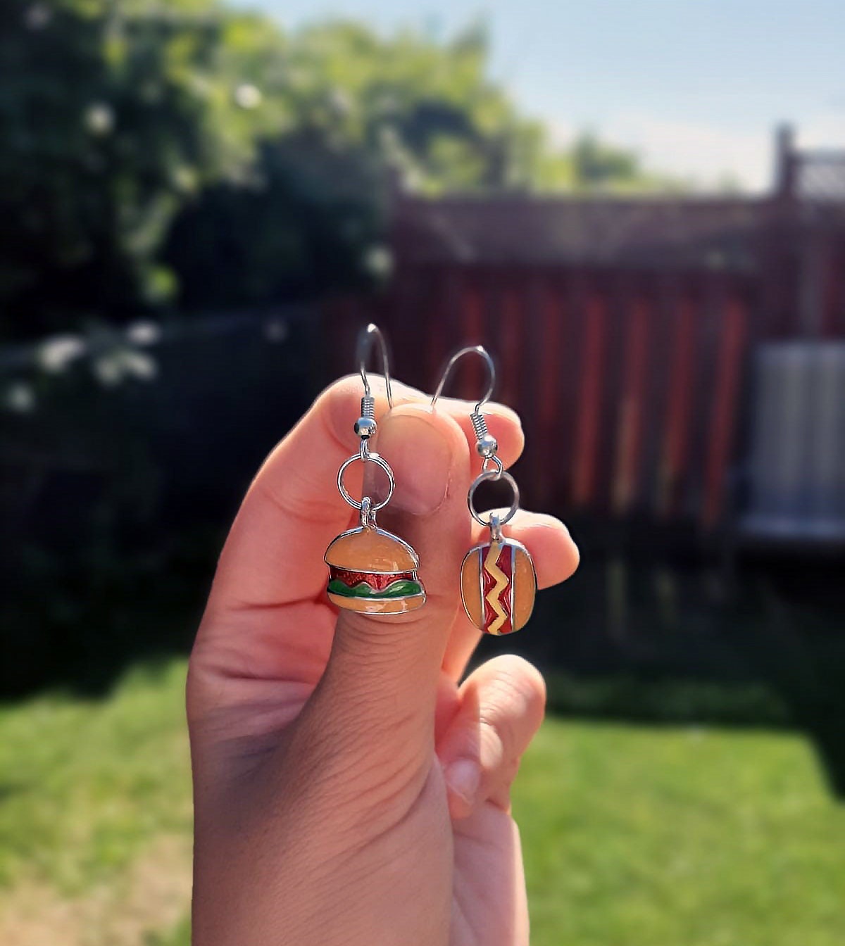 hot dog earrings