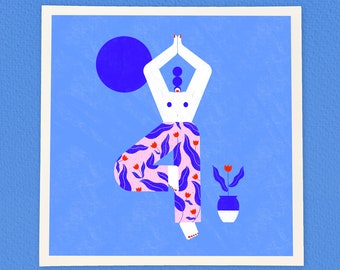 Yoga — Fine Art Giclée Print — 30x30cm