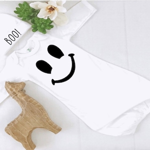 Baby Halloween Costume Ghost Infant Ghost Face Gown Beanie Halloween Ghost Costume Newborn Hospital Fall Coming Home Outfit Boy Girl Boo