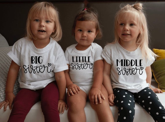 New Sis Gifts Youngest Middle Sister T Shirt Kids & Women New Sis Gifts Youngest Middle Sister T Shirt Kids & Women
