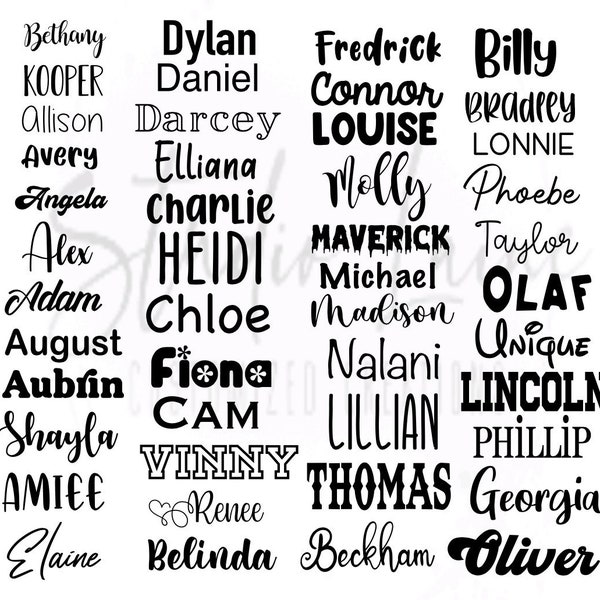 Iron On Name Decal Personalized Custom Name Decal HTV Custom Name TShirt Transfer Name Apron Girl Boy DIY Onesie Bib Station Baby Shower