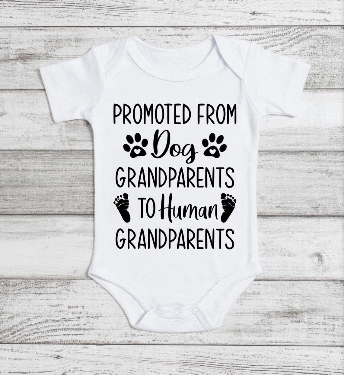 Promoted for Dog Grandparents to Human Grandparents Bodysuit Etsy