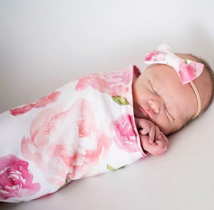 Baby Girl Swaddle Wrap Baby Girl Shower Gift Christmas Newborn Etsy