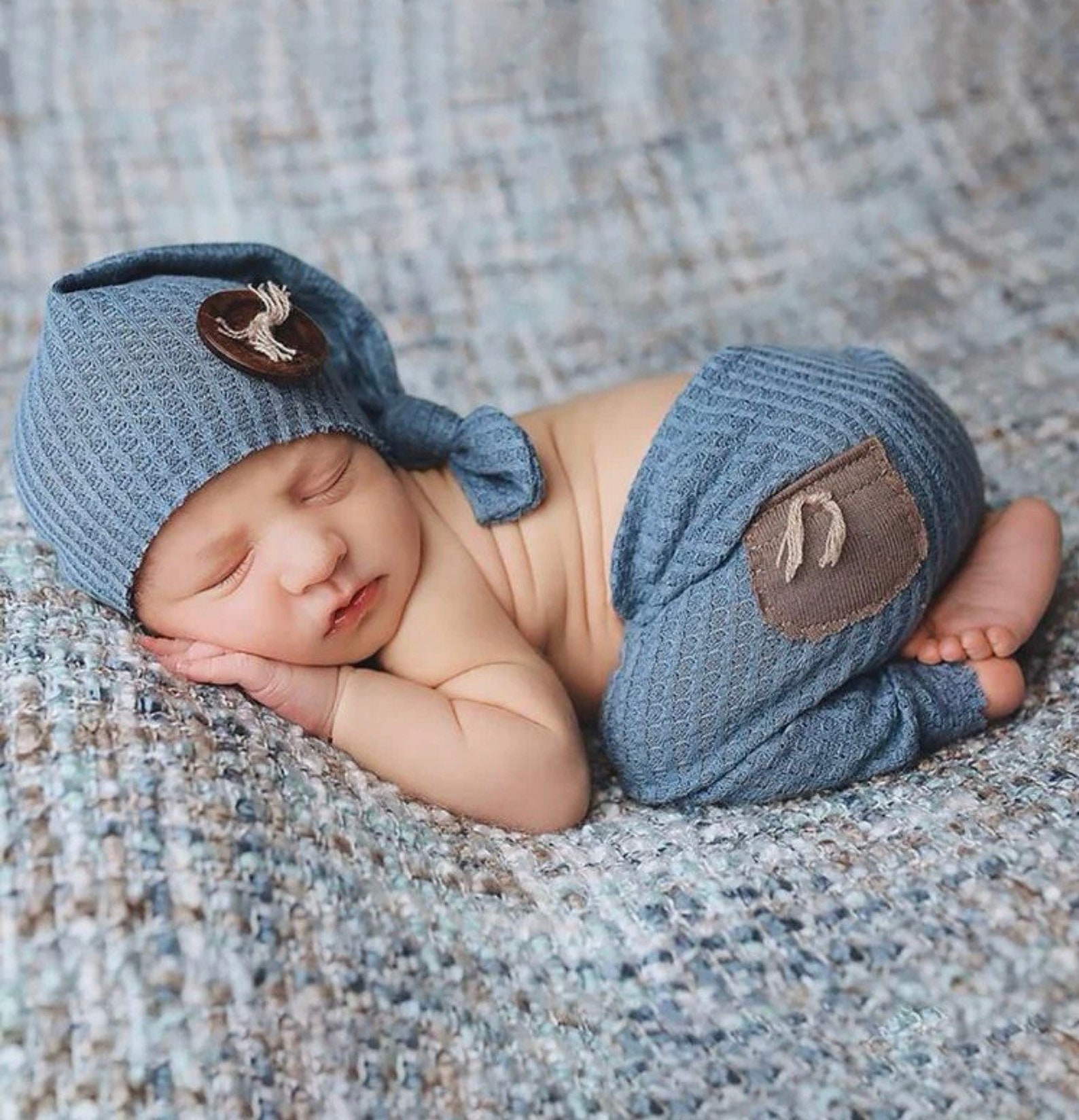 Newborn Boy Outfit Photography Photo Pictures Pants Hat Outfit - Etsy