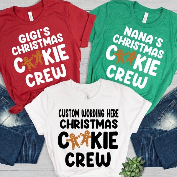 Gigi Cookie Baking Crew Shirts For Kids Adults Cousin Crew t shirts Cousin Shirts adults Gingerbread Christmas Cookie Baking Crew Shirts