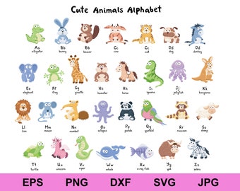 Download Animal Alphabet Svg Etsy