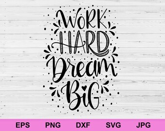 Download Work Hard Dream Big Posterinstant Download Printwall Artblack And Whitemotivational Quoteoffice Wall Decorinspirational Quotesgifts Home Living Home Decor Delage Com Br