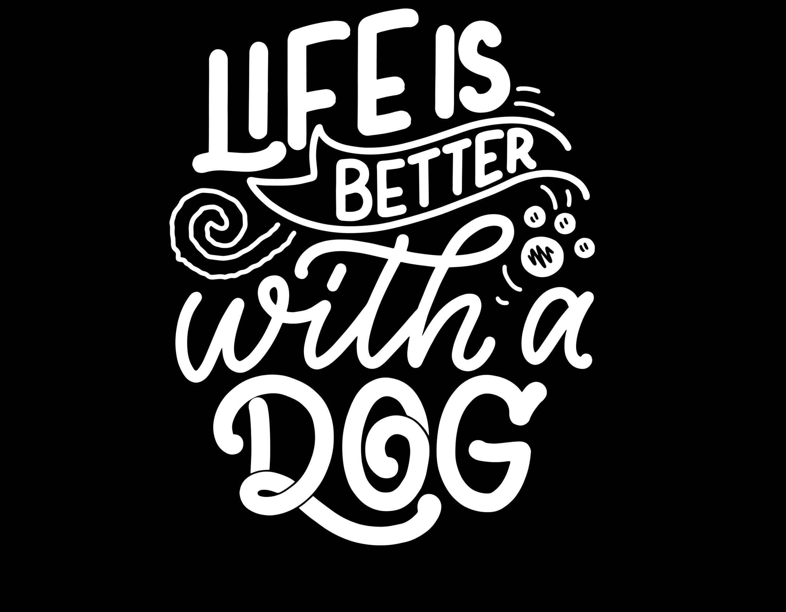 Life is better with a dog svg positive affirmations concept Etsy