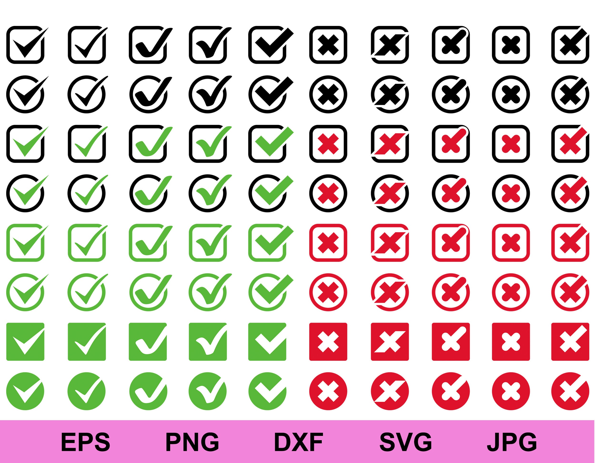 Checkbox Icon Set