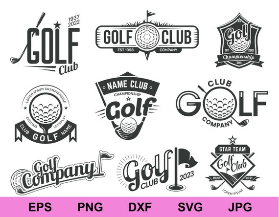 Buy Golf Club Logo Set of Collection Design Elements Bundle Svg, Silhouette Golf  Club Sports Design Elements Clipart Circut Svg Online in India - Etsy