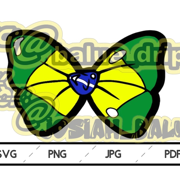 Brazil Bow Svg, Brazil flag Svg, Brazil Svg, PNG,PDF,JPG - Printable and Cricut files