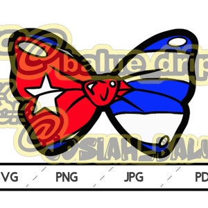 Kubanische Schleife, Kubanische Flagge, Kubanische Flagge, PNG, PDF, JPG _ Printable und Cricut Dateien