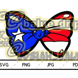 Puerto Rico Bow Svg, Puerto Rico flag Svg, Puerto Rico Svg, PNG,PDF,JPG - Printable and Cricut files
