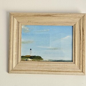 Dipinto acrilico sul faro di Covesea a Lossiemouth.