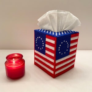 Betsy Ross Flag Tissue Box Cover