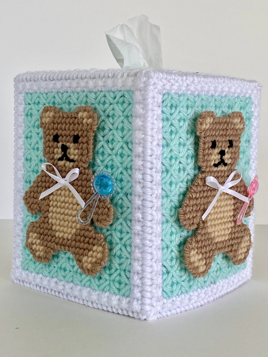 Teddy Bear Tissue Box Cover / Handmade Teddy Bear Tissue Box Etsy
