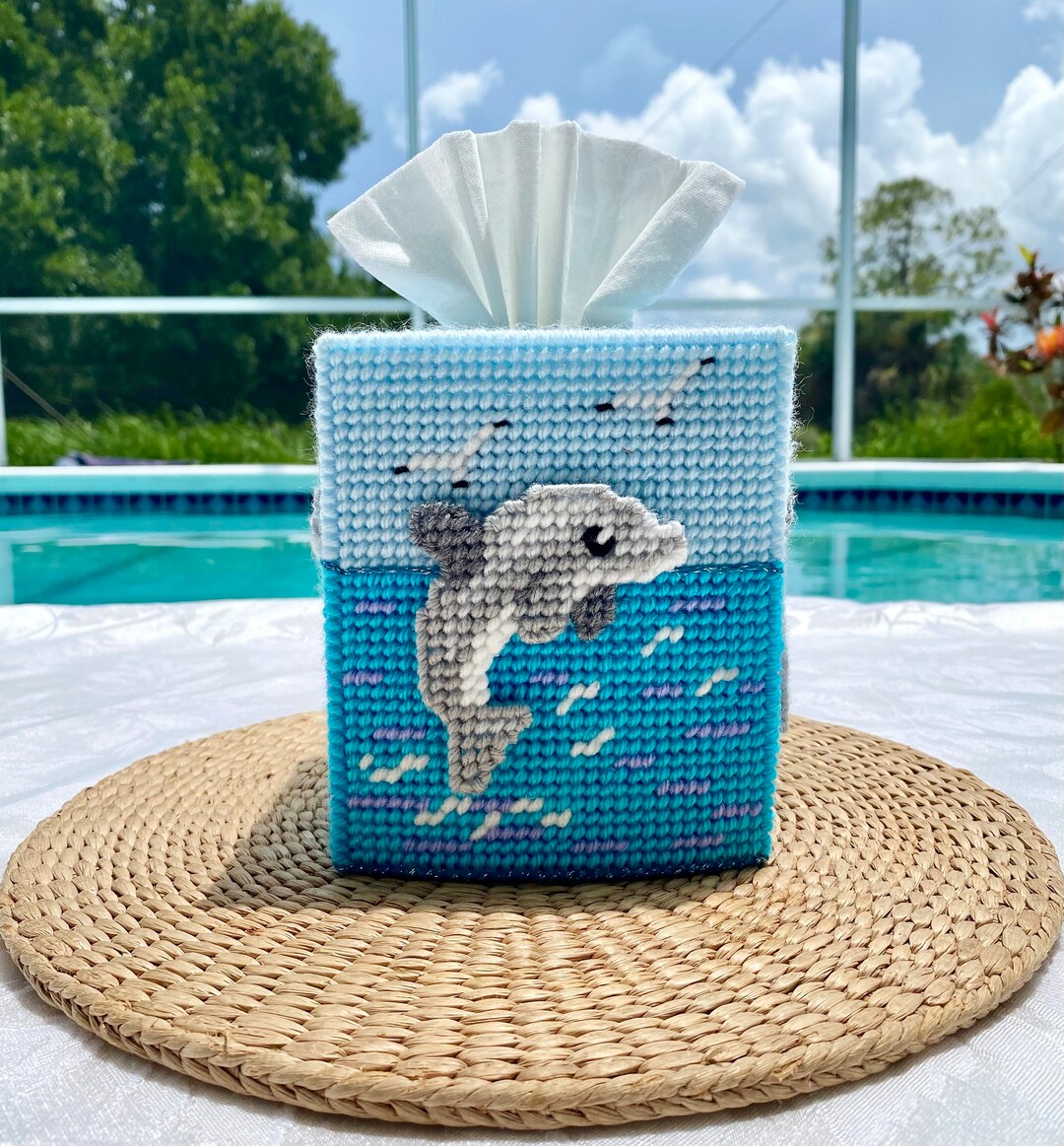 Dolphin Tissue Box Cover / Porpoise Tissue Box Cover - Etsy
