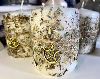 Witchcraft spell candle, cleanse and protect candle, witches spell candle, energy cleansing candle