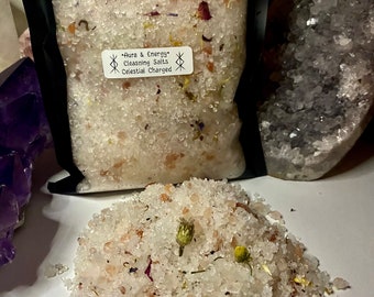 Spiritual bath salts, chakra healing bath,  spell ritual bath salts,  aura healing bath salts, Florida water spell,  Florida water bath