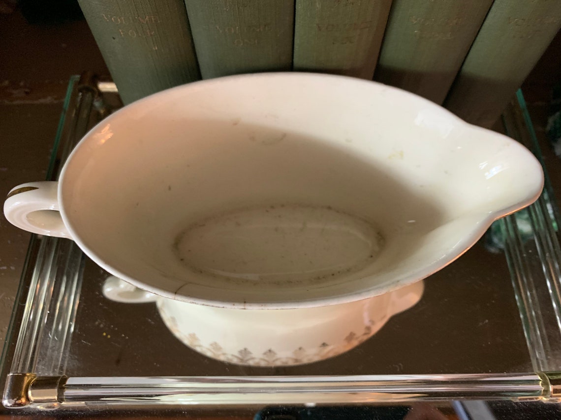 Antique Gravy Boat by the Edwin M Knowles China Co Etsy