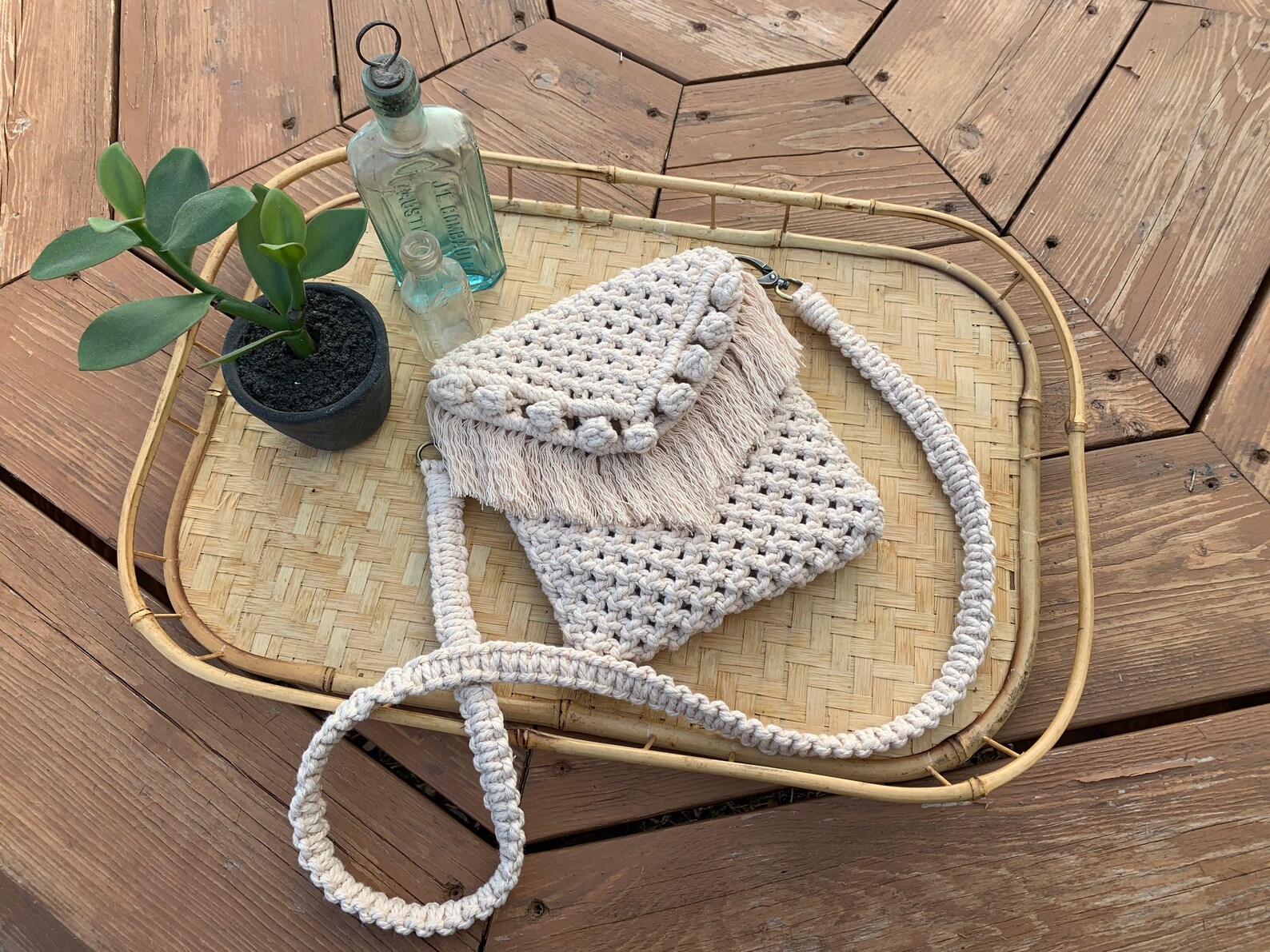 Macrame PurseClutch with Removable Straps Etsy