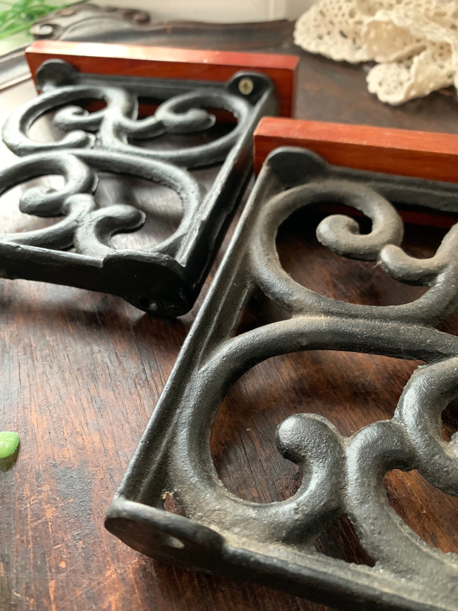 Cast Iron Vintage Architectural Salvage Shelf Risers or Arm Etsy