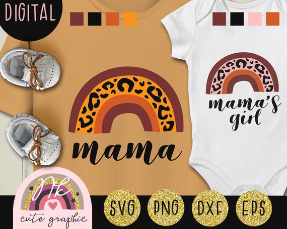 Download Rainbow Svg Rainbow Clipart Leopard Print Svg Mama Rainbow Etsy