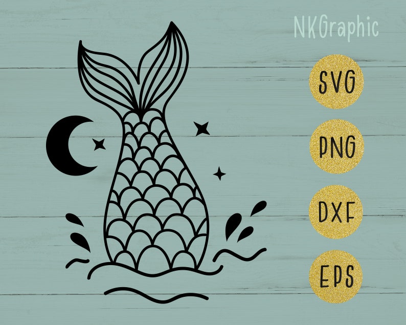 Mermaid Tail SVG Mermaid Svg Celestial Svg Mystical svg | Etsy