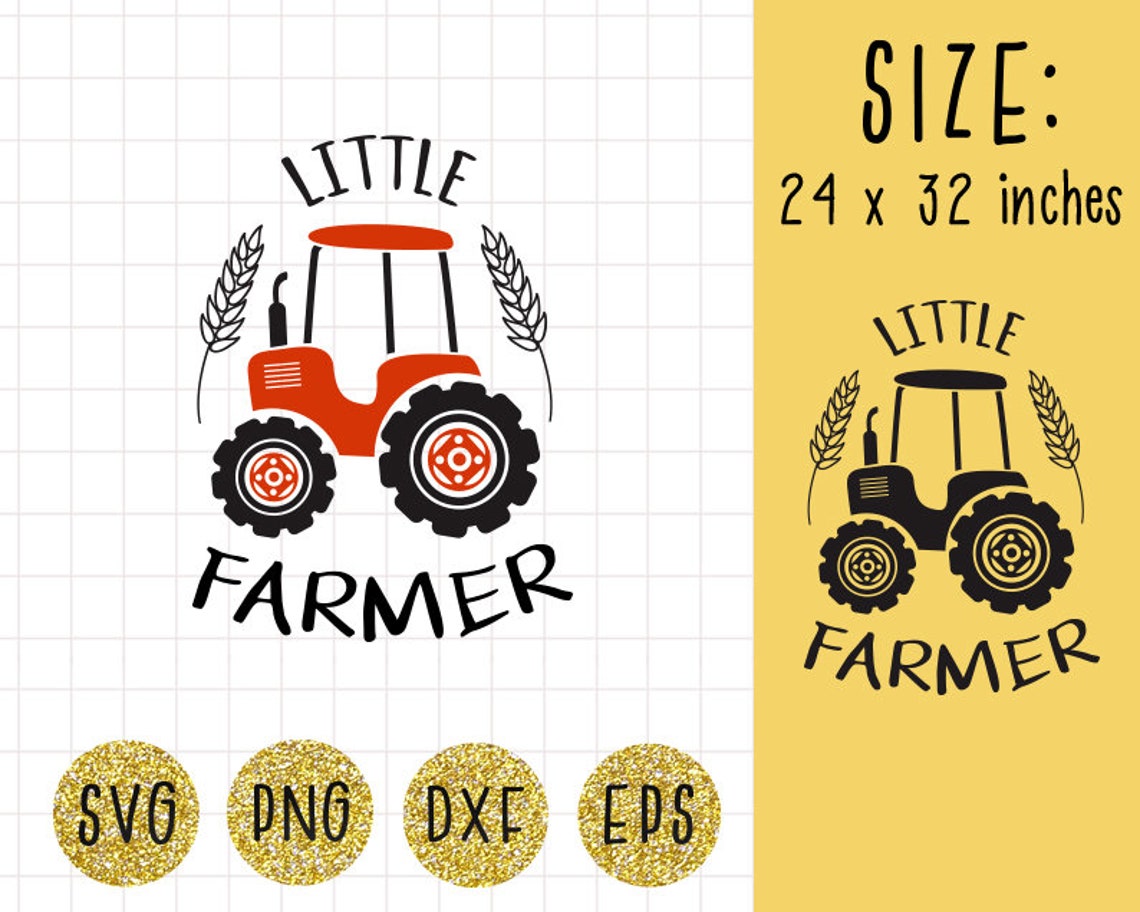 Future little farmer svg Farm tractor svg Transportation cut Etsy