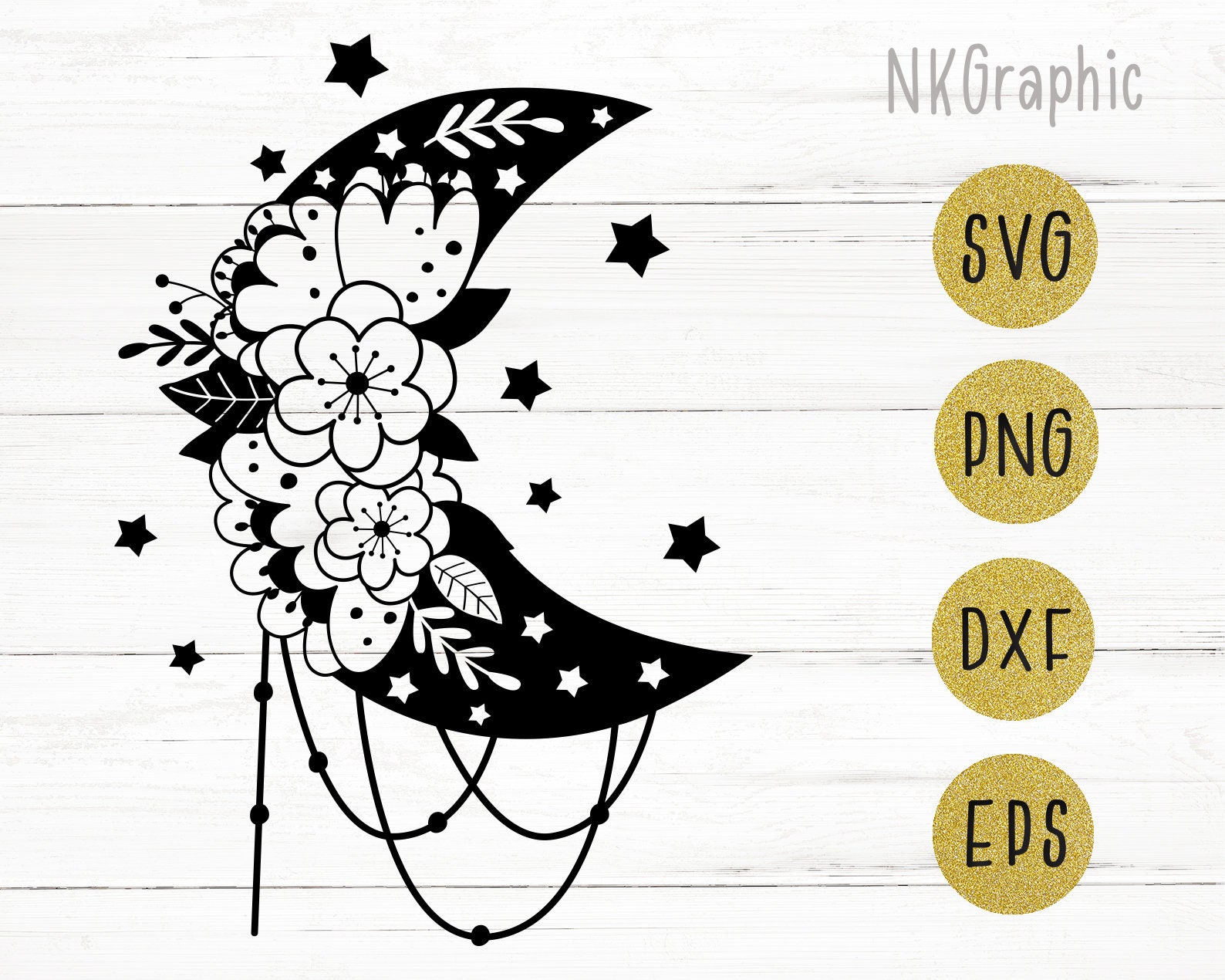 Download Moon svg Crescent moon svg Celestial svg Moon phase svg | Etsy