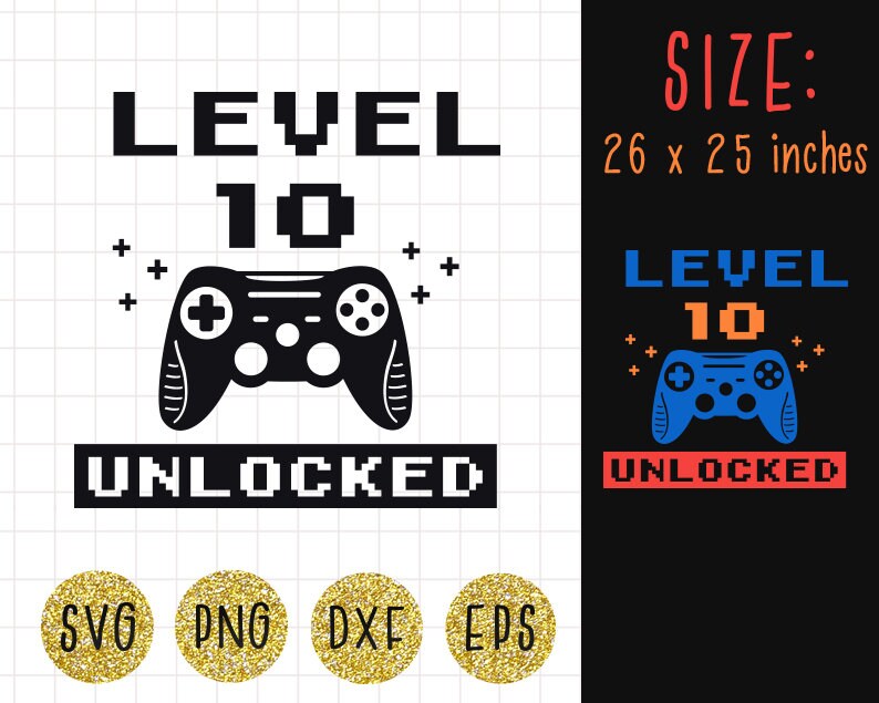 Download Level unlocked svg Gamer svg Geek svg Gaming svg Gamer T ...