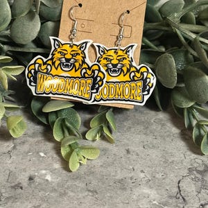 Custom Team, School, or Sports Logo Earrings | Personalized Fan Jewelry | Hypoallergenic Game Day Earrings