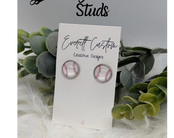 Hypoallergenic Baseball Stud Earrings – Sports Mom Jewelry