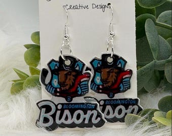 Bloomfield Bison Earrings - Dangles or Studs - Hypoallergenic