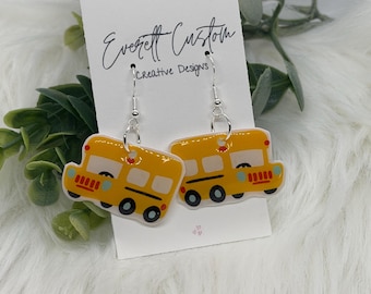 Teacher Earrings | Back to School Jewelry | Bus Driver Gift