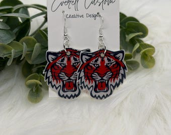 Detroit Tigers Baseball Earrings | Game Day Fan Accessories