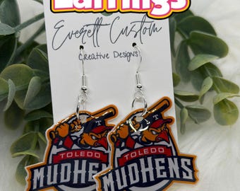 Custom Team, Business, School or Sports Logo Earrings