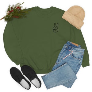 Peace Sign Unisex Heavy Blend Crewneck Sweatshirt