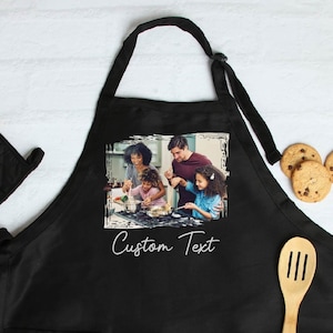 Personalized Apron, Custom Photo, Custom Text, Apron for Men, Kitchen Apron, Personalized Gift, Gift for Him, Gift for Her, Cute Apron, Gift