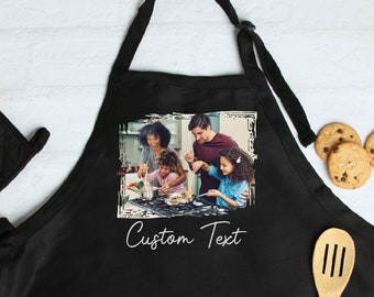 Personalized Apron, Custom Photo, Custom Text, Apron for Men, Kitchen Apron, Personalized Gift, Gift for Him, Gift for Her, Cute Apron, Gift