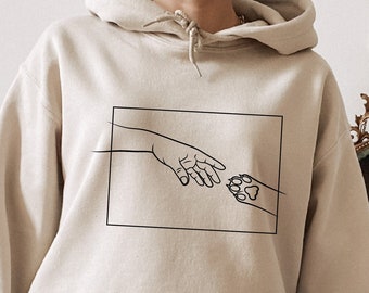 Sweat à capuche Adam Creation, Sweat à capuche « Maman Chat », Sweat pour animaux de compagnie, Sweat à capuche chat amusant, Cadeau pour les amoureux des chats, Cadeaux pour les amoureux des chats, Minimaliste, Sweat « Maman Chat »