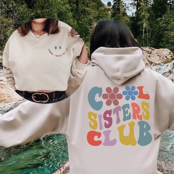 Sweat-shirt Cool Sisters Club, Sweat-shirt pour soeur, Cadeau de Noël, Cadeau d'anniversaire pour soeur, Cadeaux pour soeur, Sweat-shirt pour soeur, Sweat-shirt de Noël