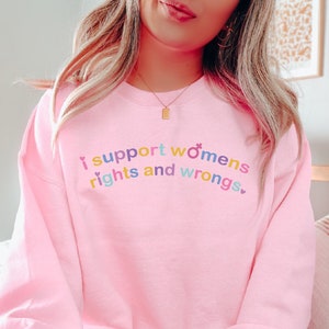 Sudadera "Apoyo los derechos y las injusticias de las mujeres", sudadera feminista, regalo a favor del derecho a decidir, derechos reproductivos, sudadera con capucha "Derechos de la mujer", regalo para mujeres.